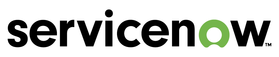 The ServiceNow logo, featuring the word "servicenow" in black text with a distinctive green 'o'.