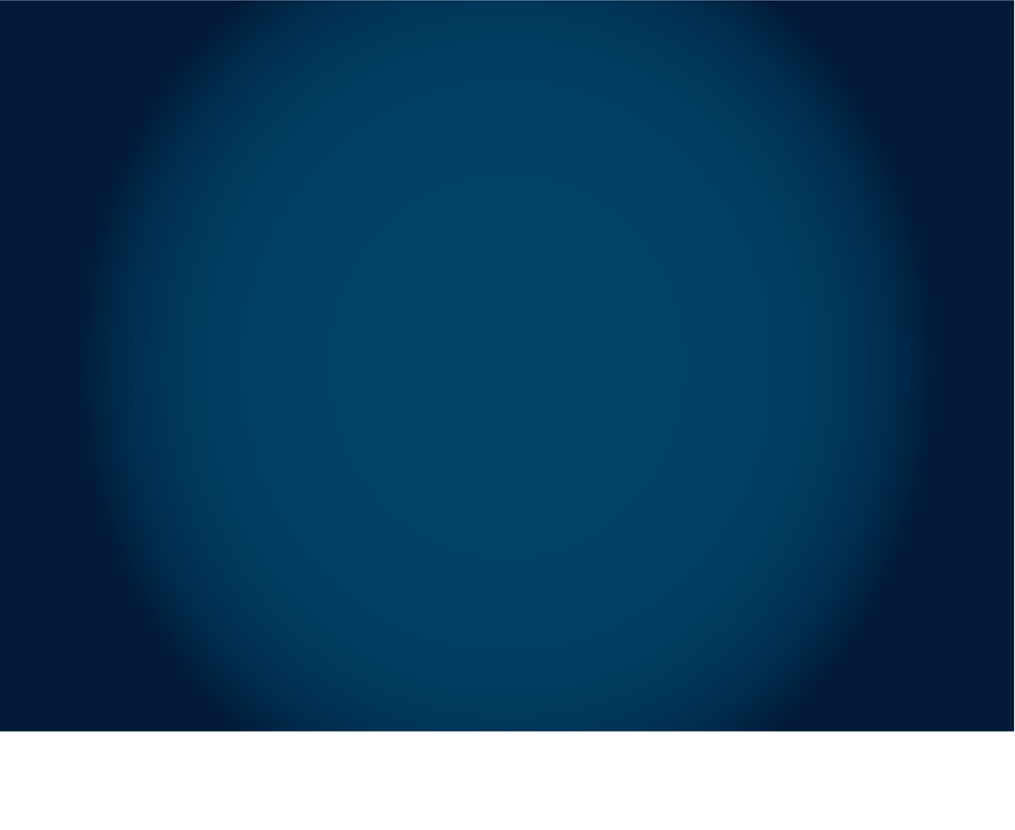 A dark blue background with a top-centered spotlight effect and a solid green bar at the bottom.