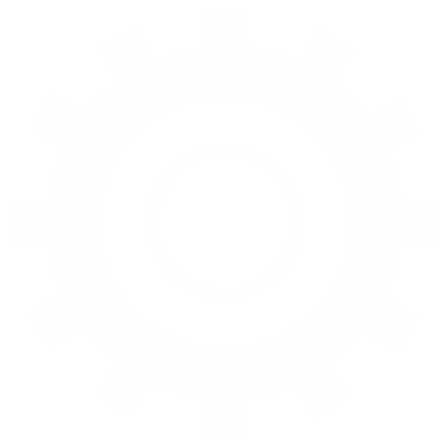 White settings gear icon.