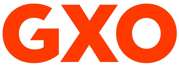 GXO logo in orange.