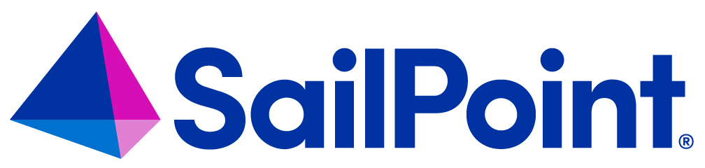 SailPoint logo featuring a geometric blue and pink prism icon and the company name in blue text.